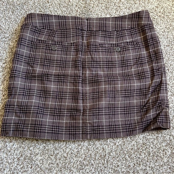 🦋 GAP Factory Mauve Plaid Mini Skirt Office Preppy School Girl Size 14 - Picture 4 of 6